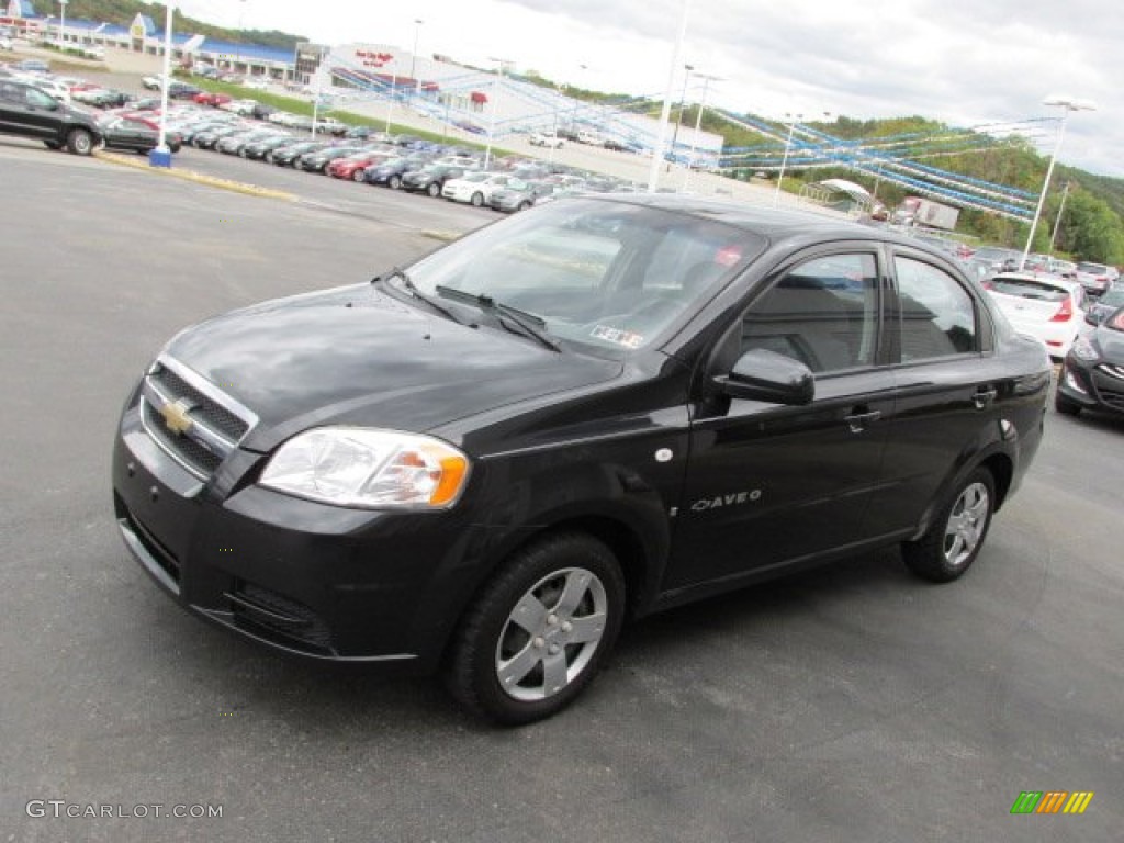 Black 2007 Chevrolet Aveo LS Sedan Exterior Photo #86547642