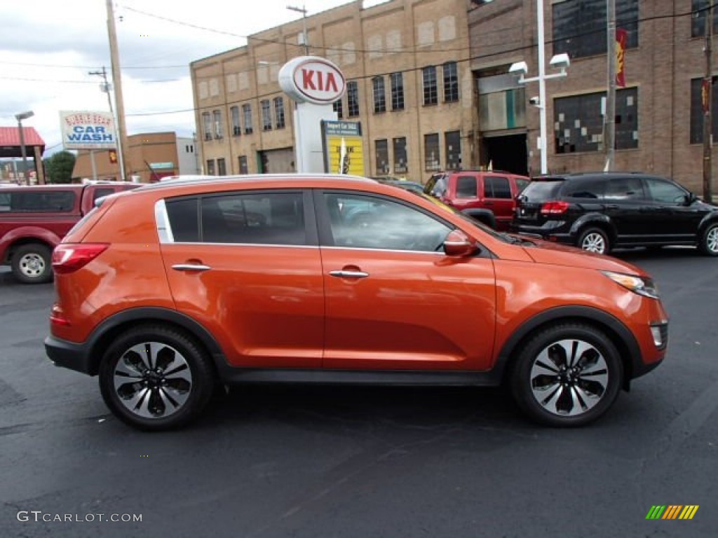 2011 Sportage SX - Techno Orange / Black photo #1