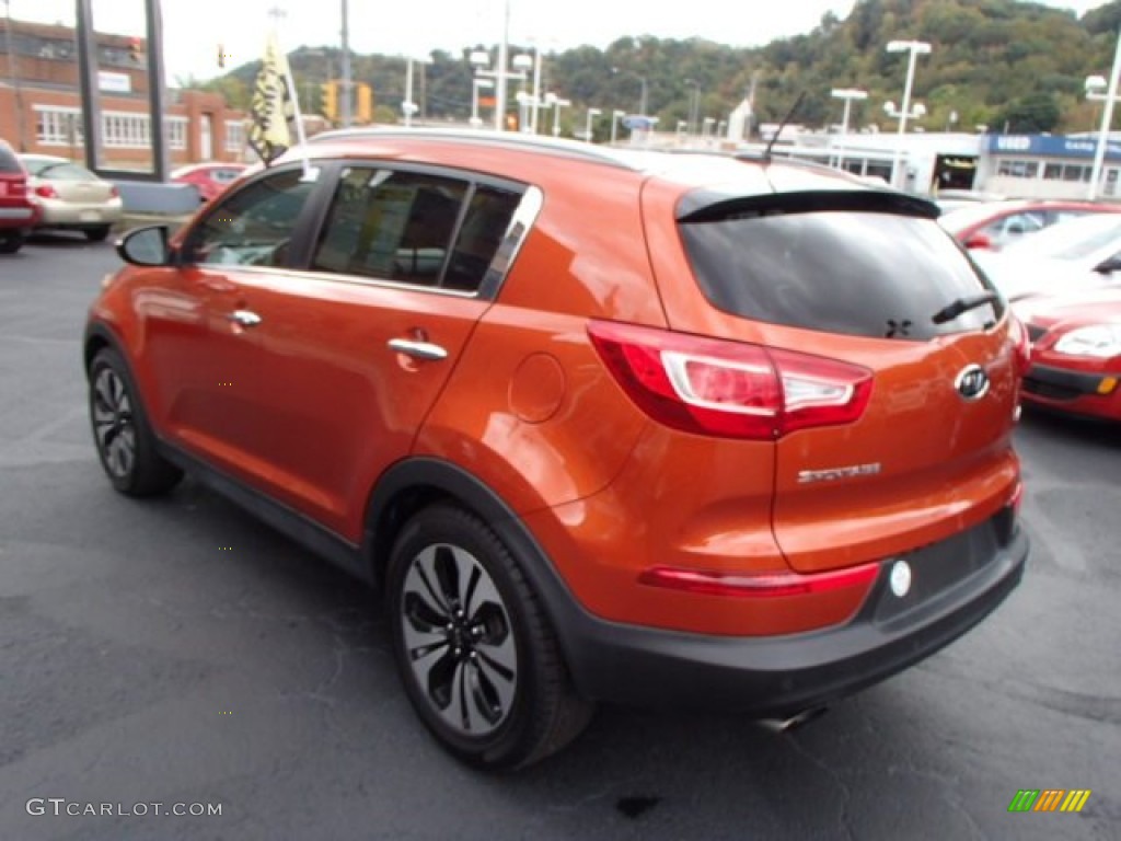 2011 Sportage SX - Techno Orange / Black photo #6