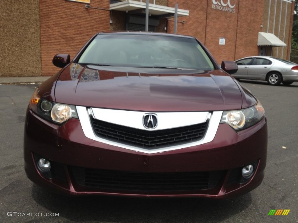 2009 TSX Sedan - Basque Red Pearl / Parchment photo #2