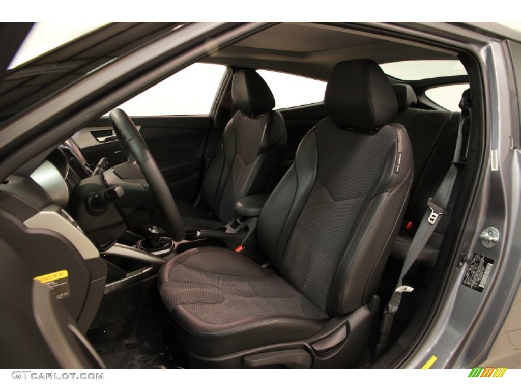 Black Interior 2012 Hyundai Veloster Standard Veloster Model Photo #86549331