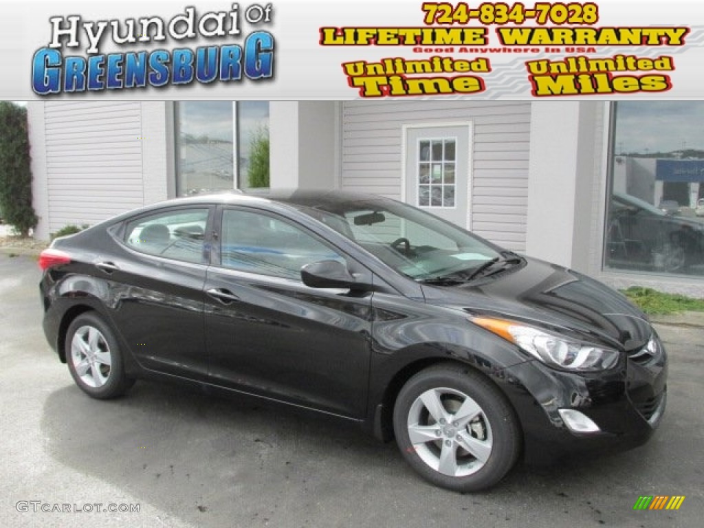 2013 Elantra GLS - Black / Gray photo #1