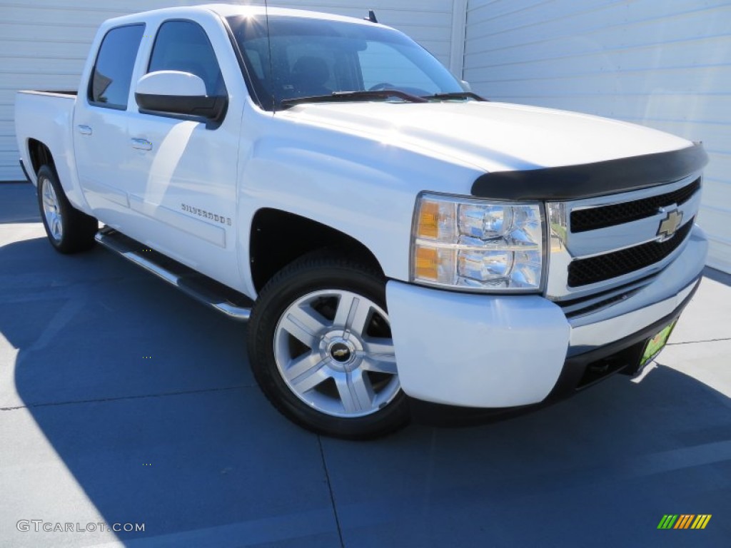 2008 Silverado 1500 LT Crew Cab - Summit White / Ebony photo #2