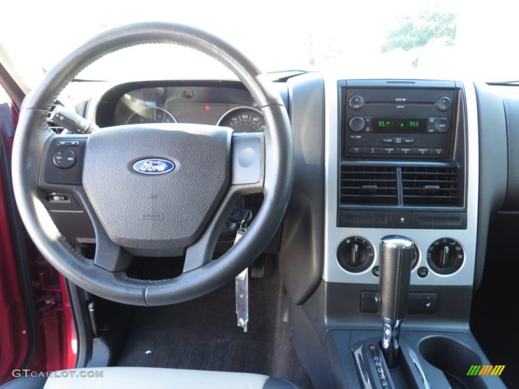 2007 Ford Explorer XLT Ironman Edition Black/Stone Dashboard Photo #86556135