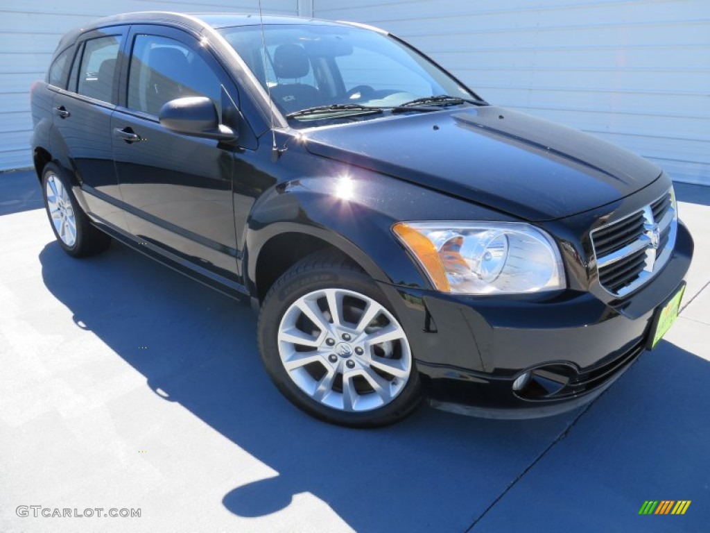 2012 Caliber SXT Plus - Black / Dark Slate Gray photo #1