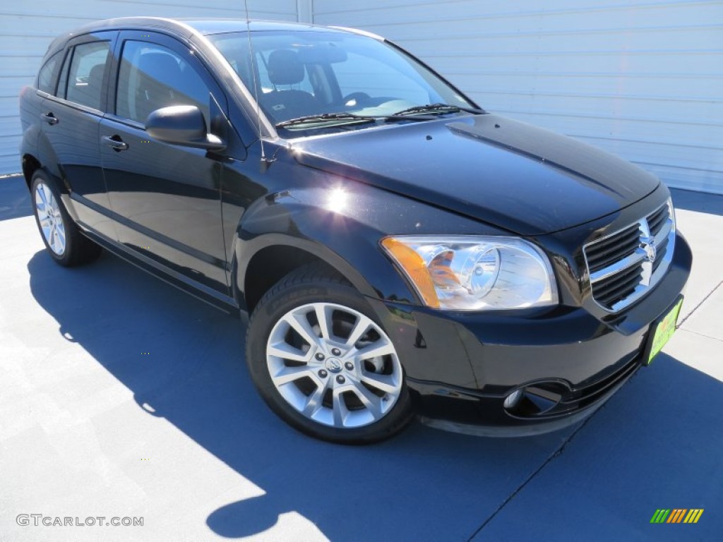 2012 Caliber SXT Plus - Black / Dark Slate Gray photo #2