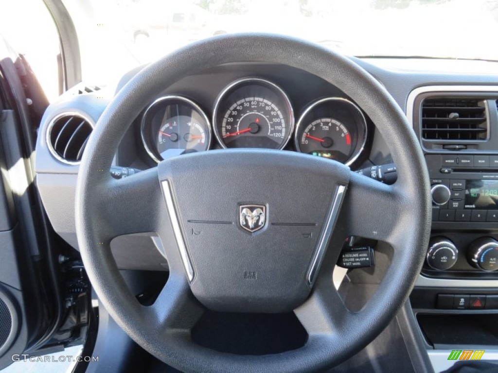 2012 Dodge Caliber SXT Plus Dark Slate Gray Steering Wheel Photo #86557407