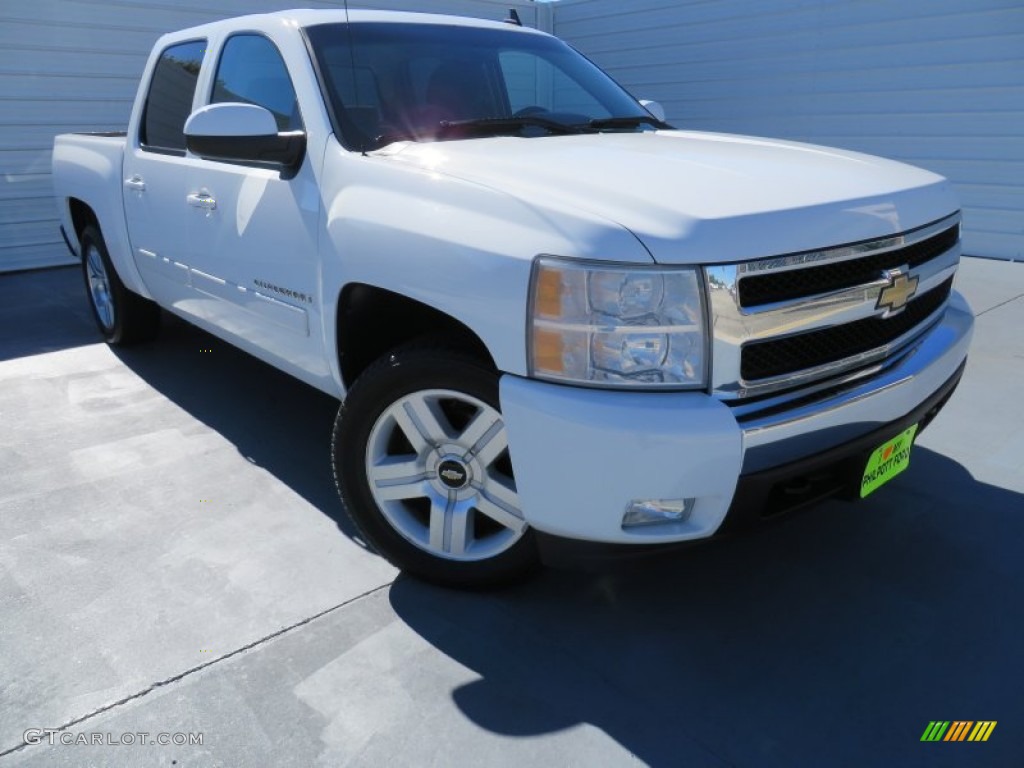 2008 Silverado 1500 LT Crew Cab - Summit White / Ebony photo #2