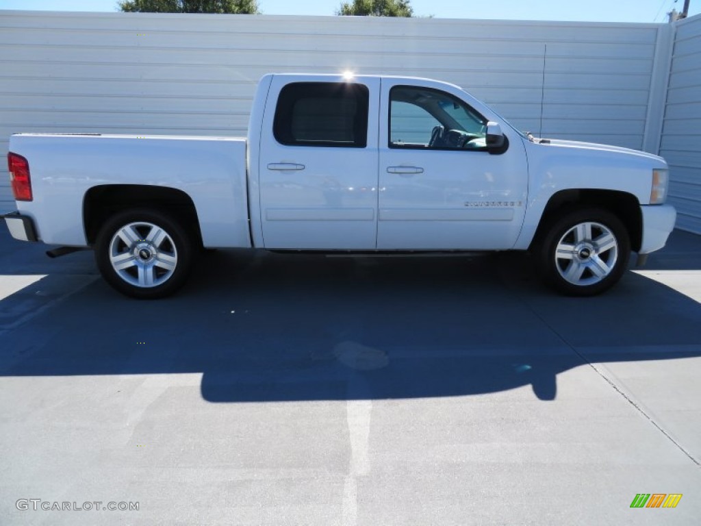 2008 Silverado 1500 LT Crew Cab - Summit White / Ebony photo #3