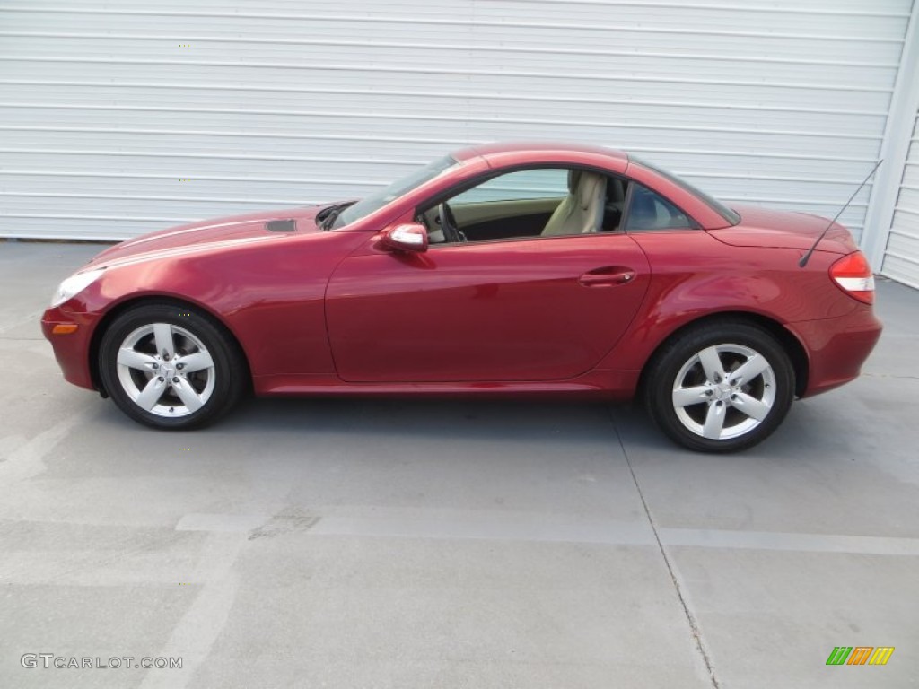 2006 SLK 280 Roadster - Firemist Red Metallic / Beige photo #6