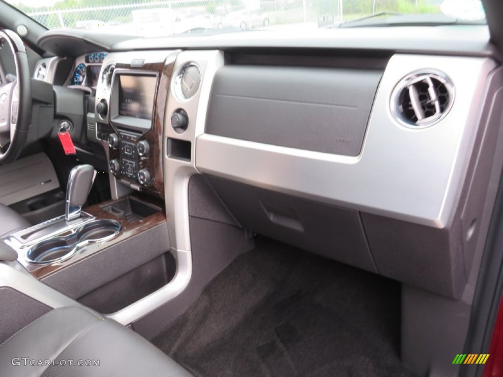 2013 F150 Platinum SuperCrew 4x4 - Ruby Red Metallic / Platinum Unique Black Leather photo #24