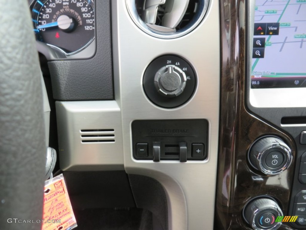 2013 F150 Platinum SuperCrew 4x4 - Ruby Red Metallic / Platinum Unique Black Leather photo #44