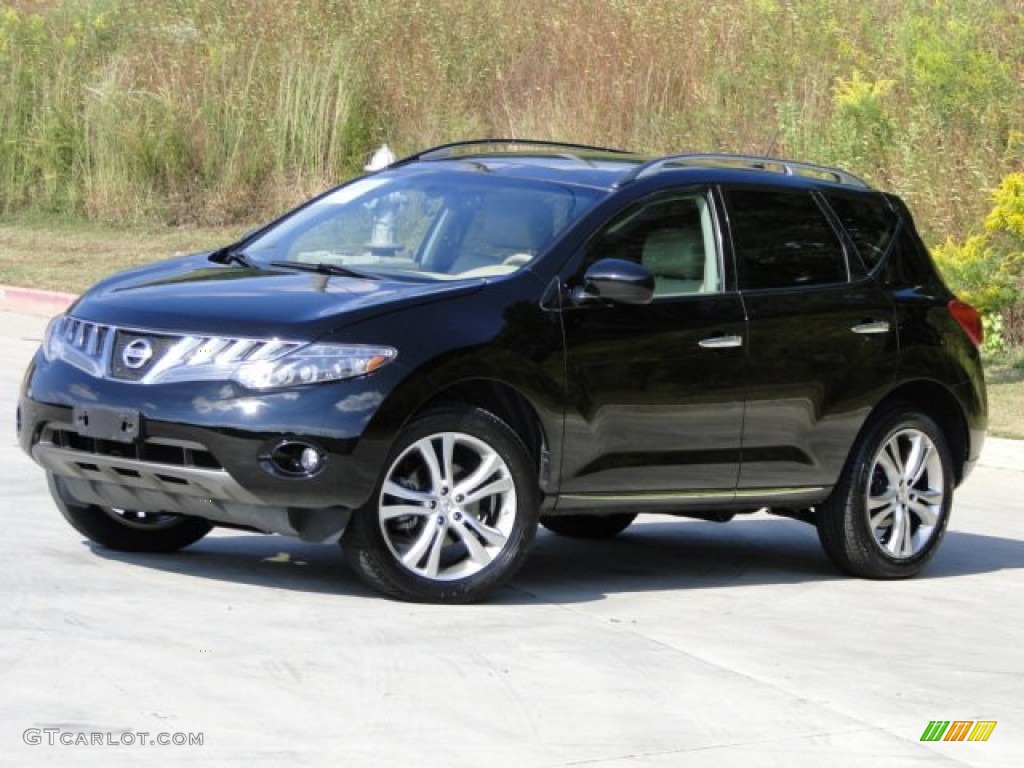 2009 Murano LE AWD - Super Black / Beige photo #3