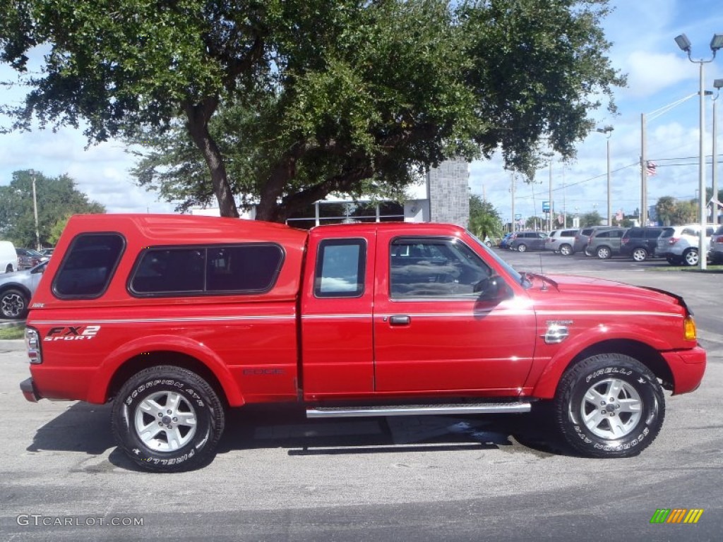 Bright Red 2002 Ford Ranger Edge SuperCab Exterior Photo #86559951