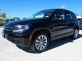 Deep Black Metallic 2014 Volkswagen Tiguan SE Exterior