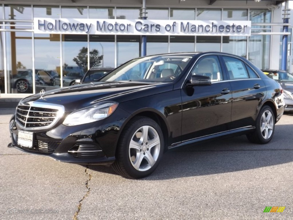 2014 E 350 4Matic Sedan - Black / Silk Beige/Espresso Brown photo #1