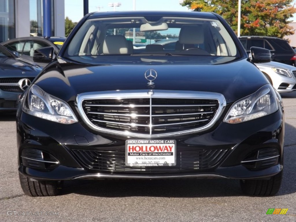 2014 E 350 4Matic Sedan - Black / Silk Beige/Espresso Brown photo #2