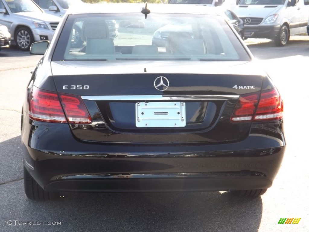 2014 E 350 4Matic Sedan - Black / Silk Beige/Espresso Brown photo #4