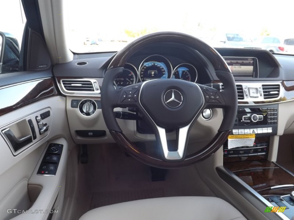 2014 E 350 4Matic Sedan - Black / Silk Beige/Espresso Brown photo #7