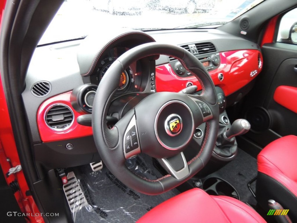 Abarth Nero/Rosso/Nero (Black/Red/Black) Interior 2013 Fiat 500 Abarth Photo #86560766