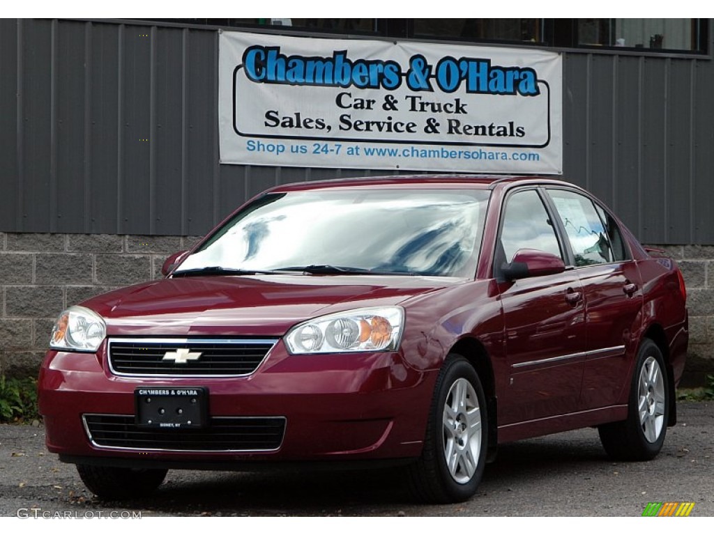 2006 Malibu LT V6 Sedan - Sport Red Metallic / Titanium Gray photo #1