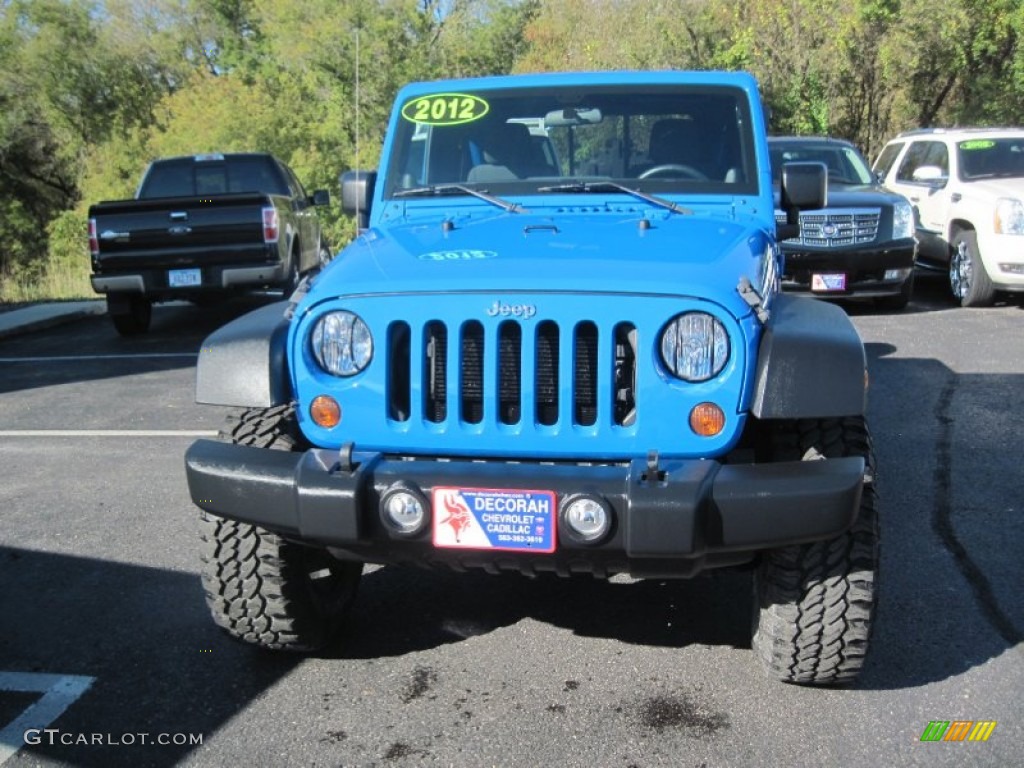 2012 Wrangler Unlimited Sahara Mopar JK-8 Conversion 4x4 - Cosmos Blue / Black photo #2