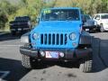 2012 Cosmos Blue Jeep Wrangler Unlimited Sahara Mopar JK-8 Conversion 4x4  photo #2