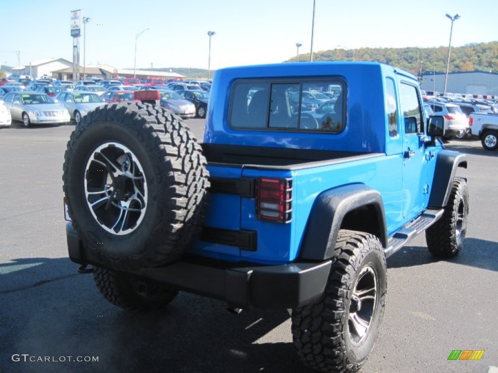 2012 Wrangler Unlimited Sahara Mopar JK-8 Conversion 4x4 - Cosmos Blue / Black photo #4