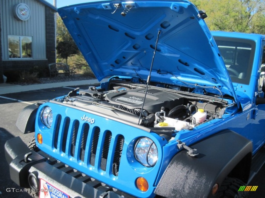 2012 Wrangler Unlimited Sahara Mopar JK-8 Conversion 4x4 - Cosmos Blue / Black photo #8