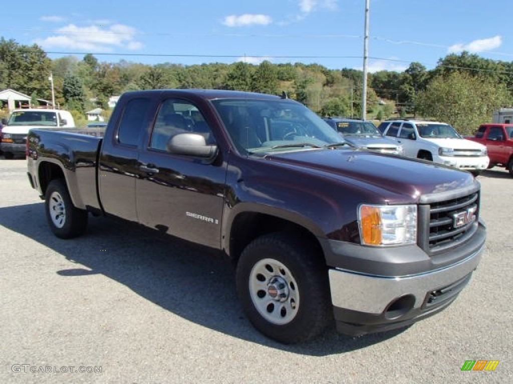 2008 Sierra 1500 Extended Cab 4x4 - Dark Crimson Metallic / Dark Titanium photo #3