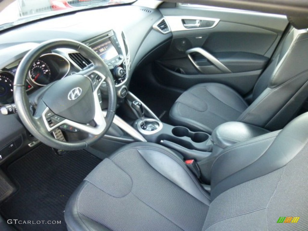 Black Interior 2012 Hyundai Veloster Standard Veloster Model Photo #86566209