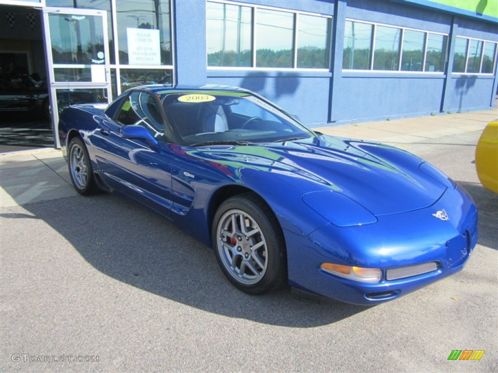 2003 Corvette Z06 - Electron Blue Metallic / Black photo #5