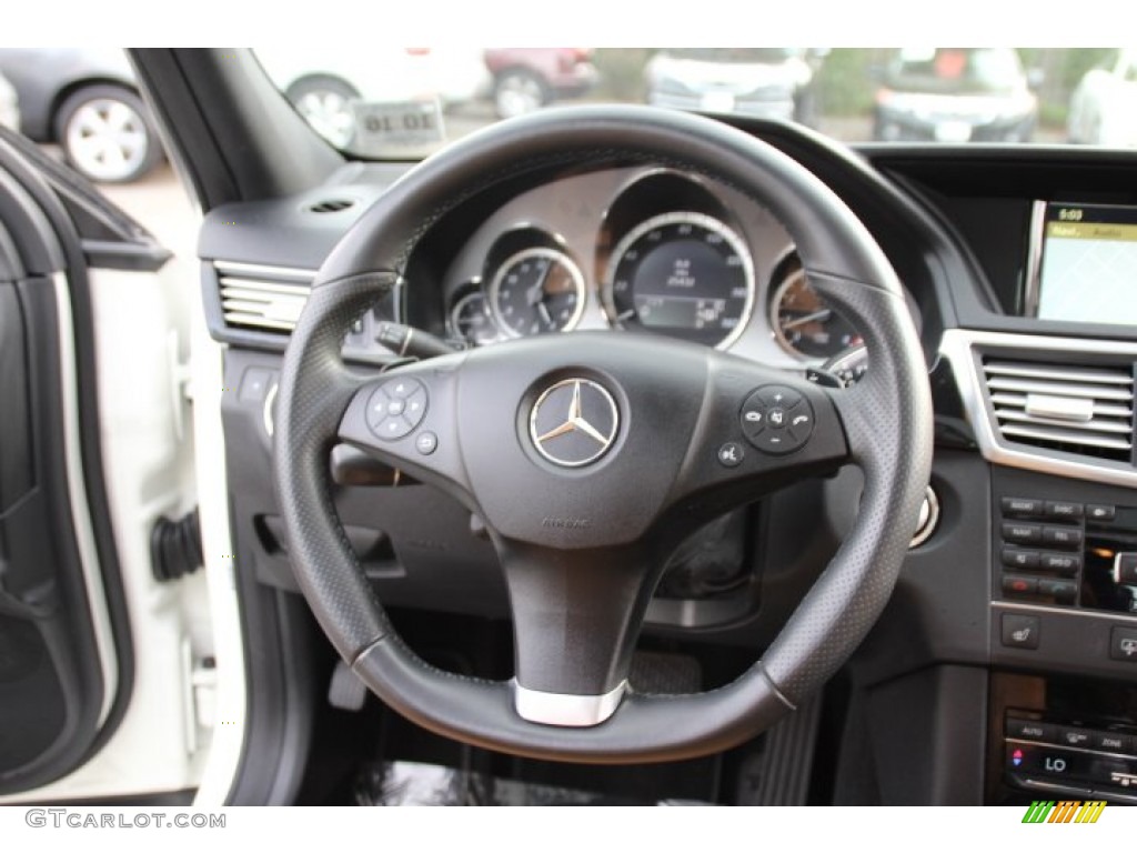 2011 Mercedes-Benz E 350 4Matic Sedan Natural Beige/Black Steering Wheel Photo #86573385