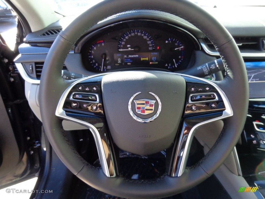 2014 Cadillac XTS Luxury AWD Medium Titanium/Jet Black Steering Wheel Photo #86576550