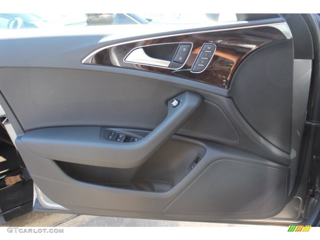 2014 Audi A6 2.0T quattro Sedan Black Door Panel Photo #86577300