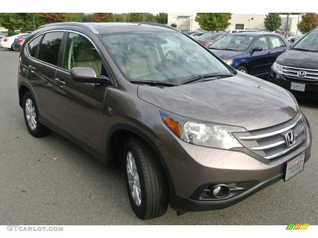 2012 CR-V EX-L - Urban Titanium Metallic / Beige photo #2