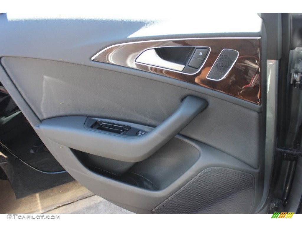 2014 Audi A6 2.0T quattro Sedan Black Door Panel Photo #86577763
