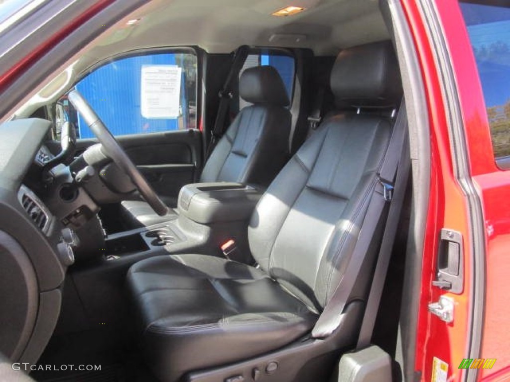 Ebony Interior 2013 Chevrolet Silverado 2500HD LTZ Extended Cab 4x4 Photo #86578473