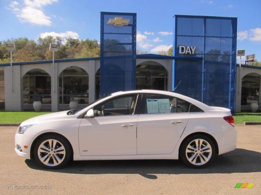 2013 Cruze LTZ - Summit White / Cocoa/Light Neutral photo #2