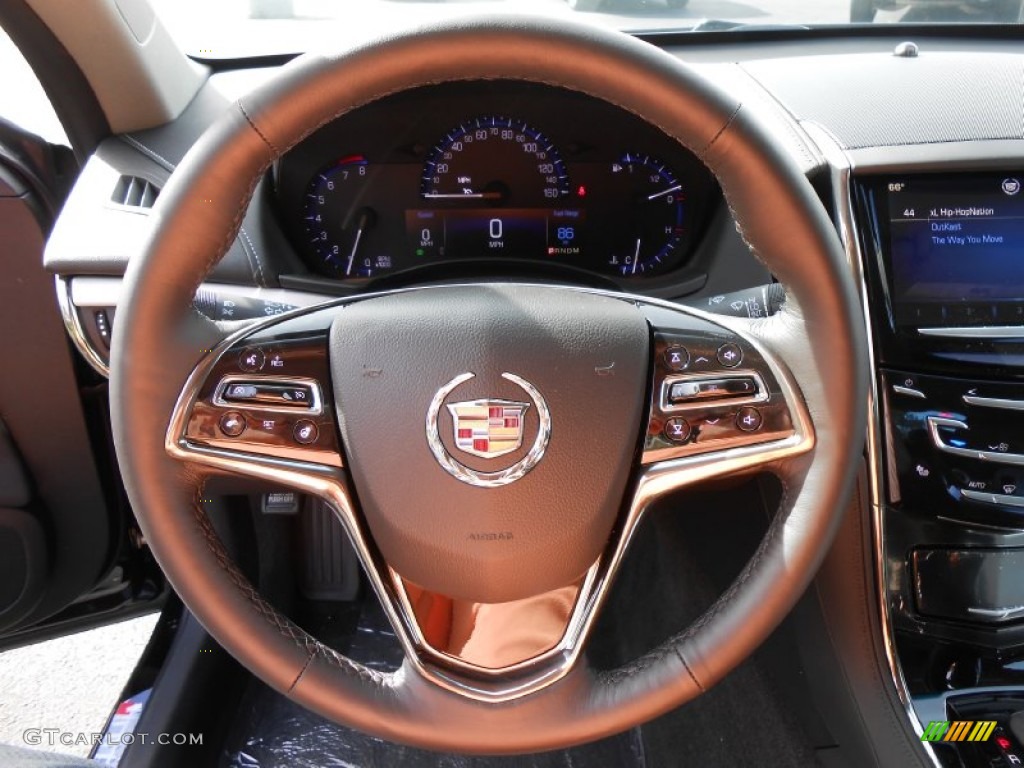 2014 Cadillac ATS 2.0L Turbo Jet Black/Jet Black Steering Wheel Photo #86579562