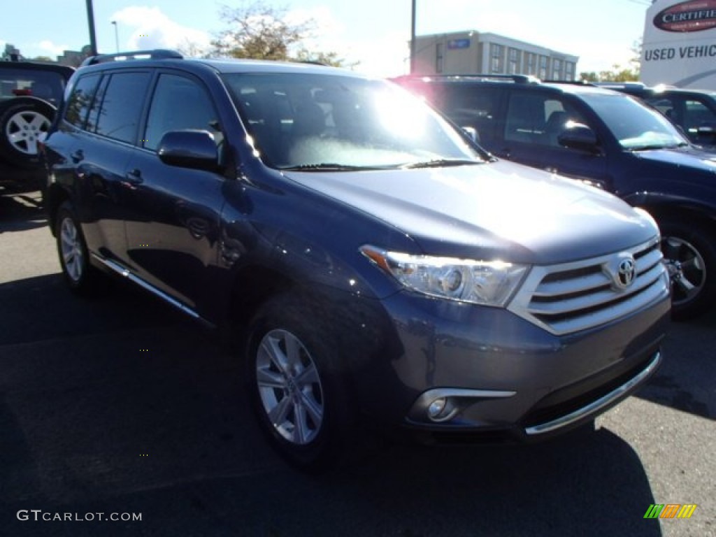 2013 Highlander V6 4WD - Nautical Blue Metallic / Ash photo #1