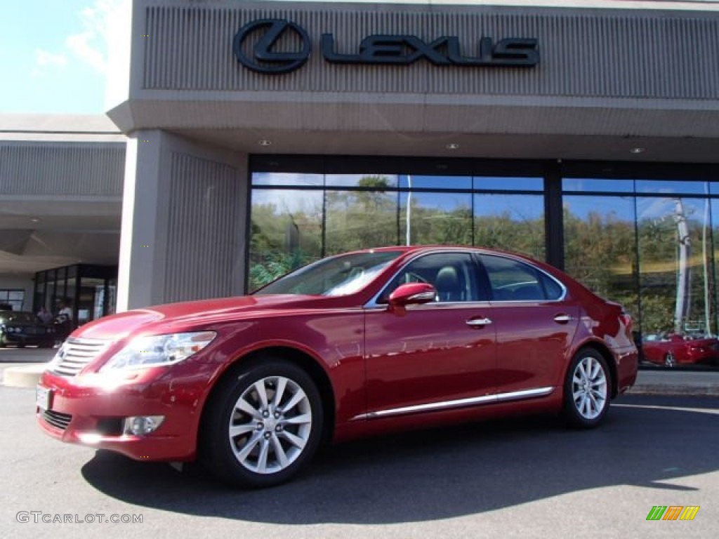 2010 LS 460 AWD - Matador Red Mica / Black photo #1