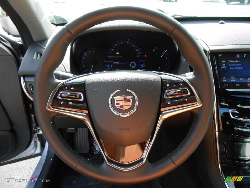 2014 Cadillac ATS 2.0L Turbo AWD Jet Black/Jet Black Steering Wheel Photo #86581101