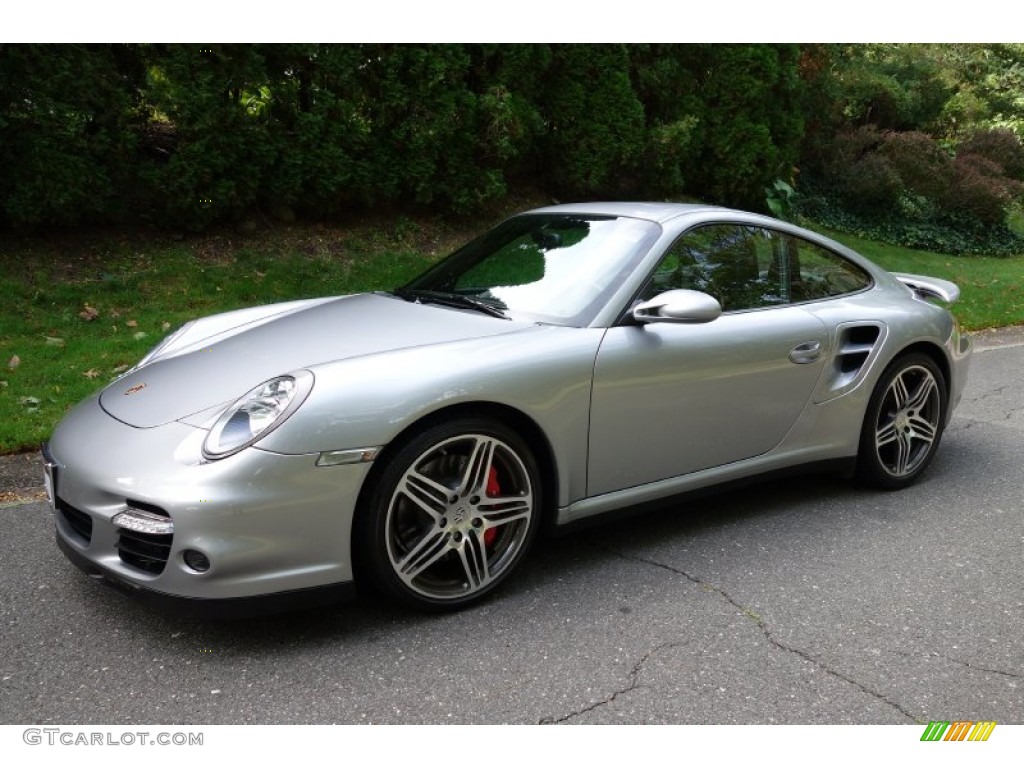 GT Silver Metallic 2008 Porsche 911 Turbo Coupe Exterior Photo #86581197