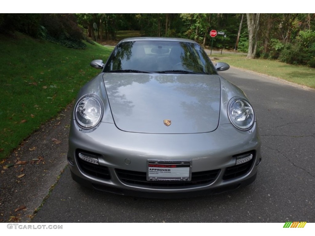 2008 911 Turbo Coupe - GT Silver Metallic / Cocoa Brown photo #2