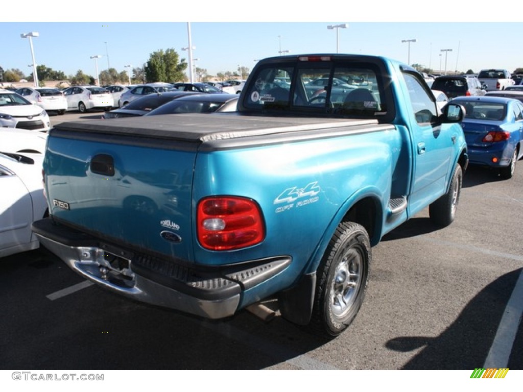 1999 F150 XL Regular Cab 4x4 - Island Blue Metallic / Medium Graphite photo #2