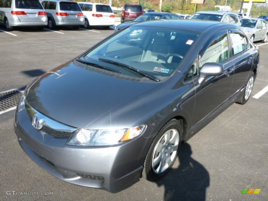 Polished Metal Metallic 2009 Honda Civic LX Sedan Exterior Photo #86582826