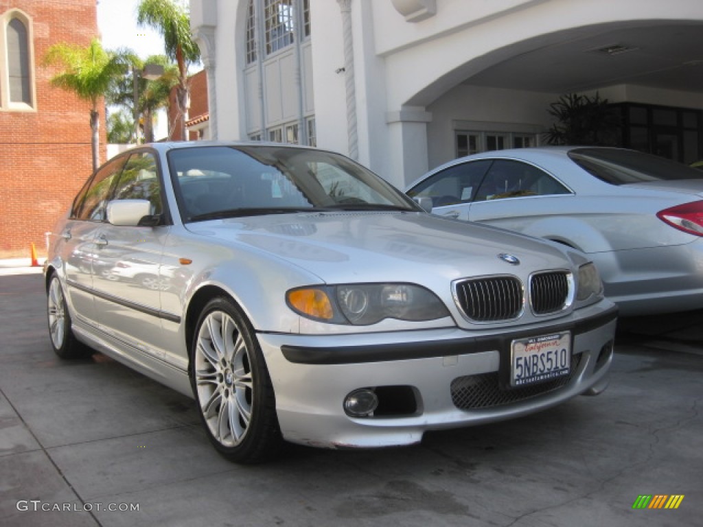 2005 3 Series 330i Sedan - Titanium Silver Metallic / Black photo #1