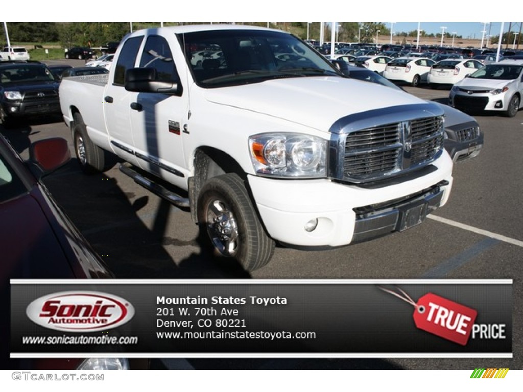 2008 Ram 3500 SLT Quad Cab 4x4 - Bright White / Medium Slate Gray photo #1