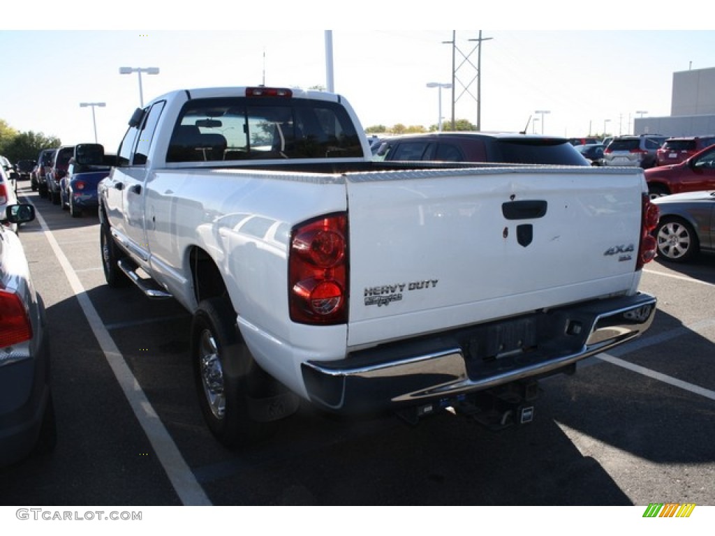 2008 Ram 3500 SLT Quad Cab 4x4 - Bright White / Medium Slate Gray photo #3